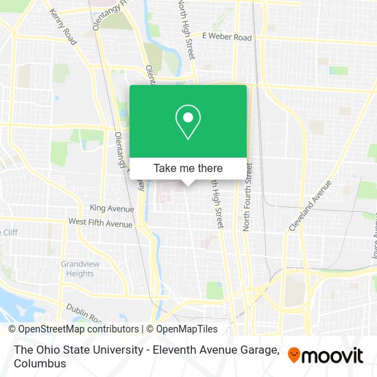 Mapa de The Ohio State University - Eleventh Avenue Garage