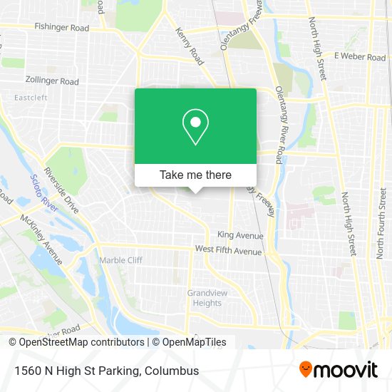 1560 N High St Parking map