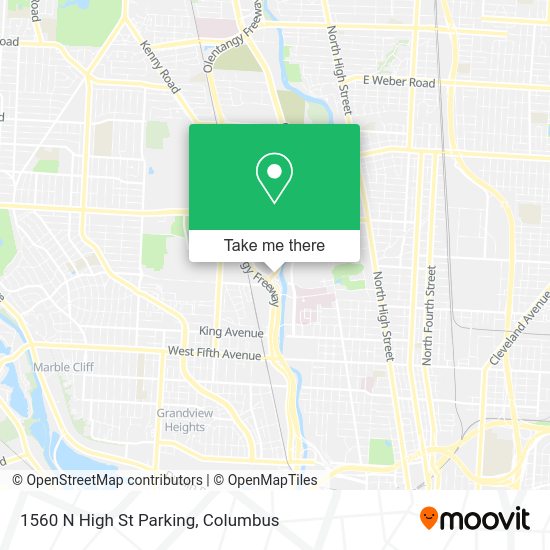 1560 N High St Parking map