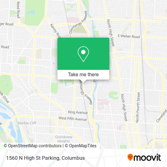 Mapa de 1560 N High St Parking