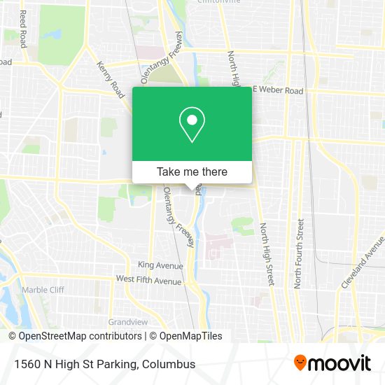 1560 N High St Parking map