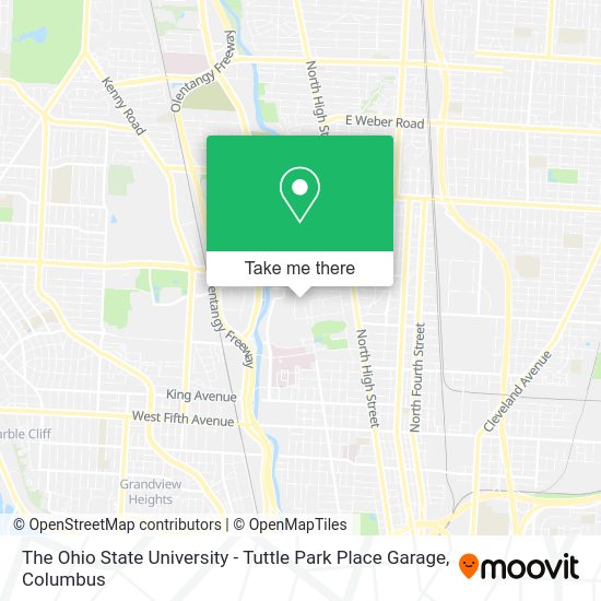 The Ohio State University - Tuttle Park Place Garage map