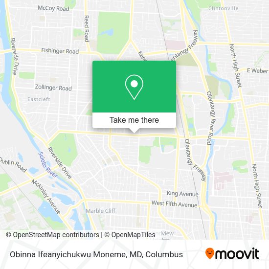 Mapa de Obinna Ifeanyichukwu Moneme, MD