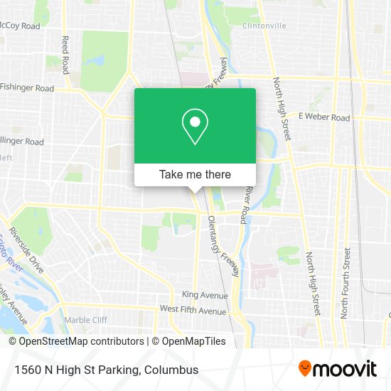 1560 N High St Parking map
