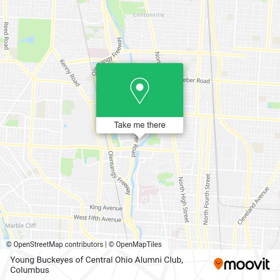 Young Buckeyes of Central Ohio Alumni Club map