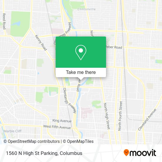 Mapa de 1560 N High St Parking