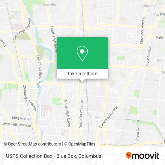 USPS Collection Box - Blue Box map