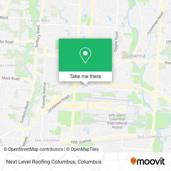 Next Level Roofing Columbus map