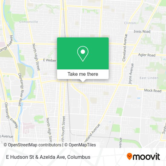 E Hudson St & Azelda Ave map