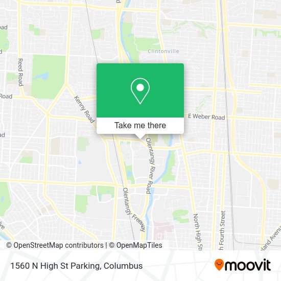 1560 N High St Parking map