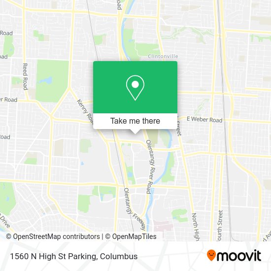Mapa de 1560 N High St Parking