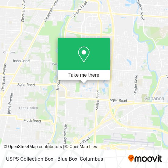 USPS Collection Box - Blue Box map