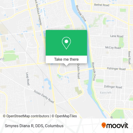 Smyres Diana R, DDS map