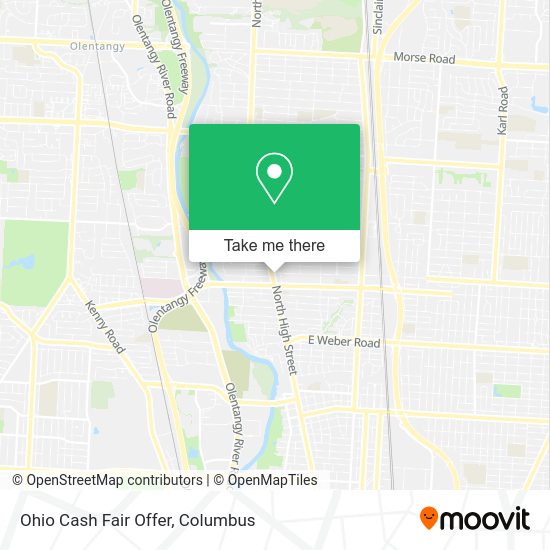 Ohio Cash Fair Offer map