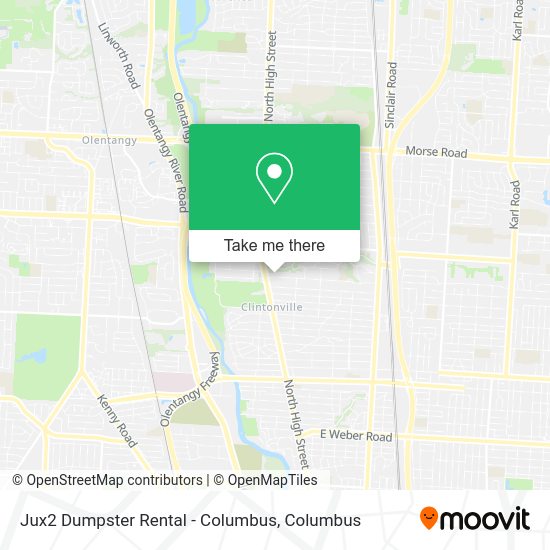 Mapa de Jux2 Dumpster Rental - Columbus