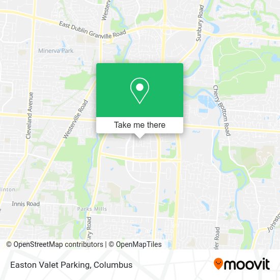 Easton Valet Parking map