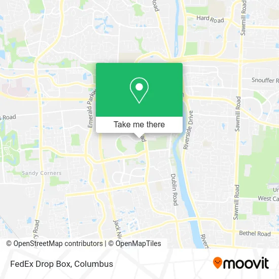 Mapa de FedEx Drop Box