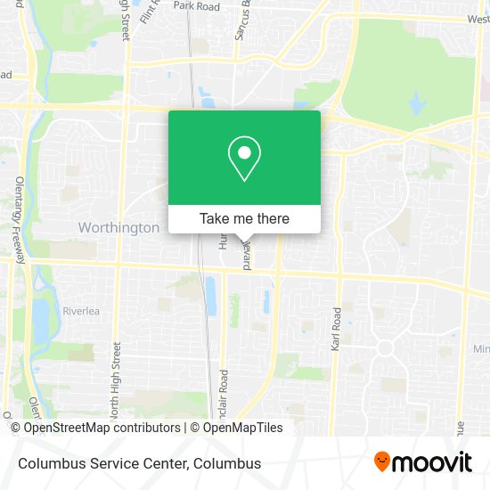 Columbus Service Center map