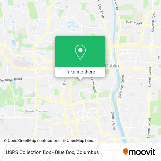 Mapa de USPS Collection Box - Blue Box