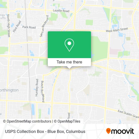 USPS Collection Box - Blue Box map