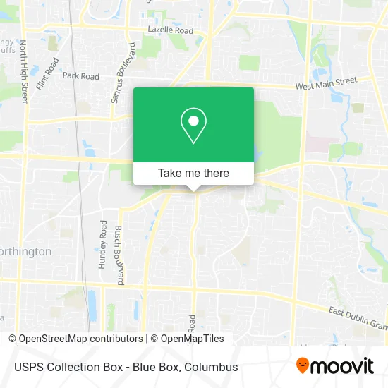 USPS Collection Box - Blue Box map