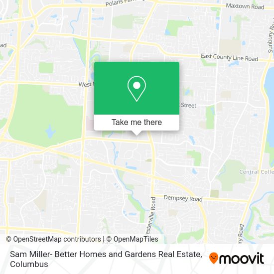 Mapa de Sam Miller- Better Homes and Gardens Real Estate