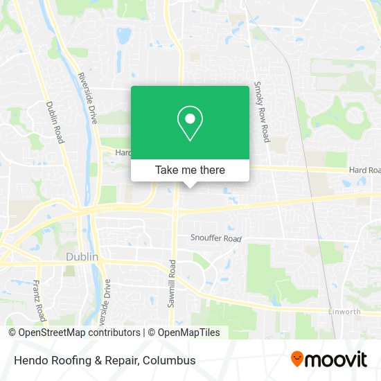 Hendo Roofing & Repair map
