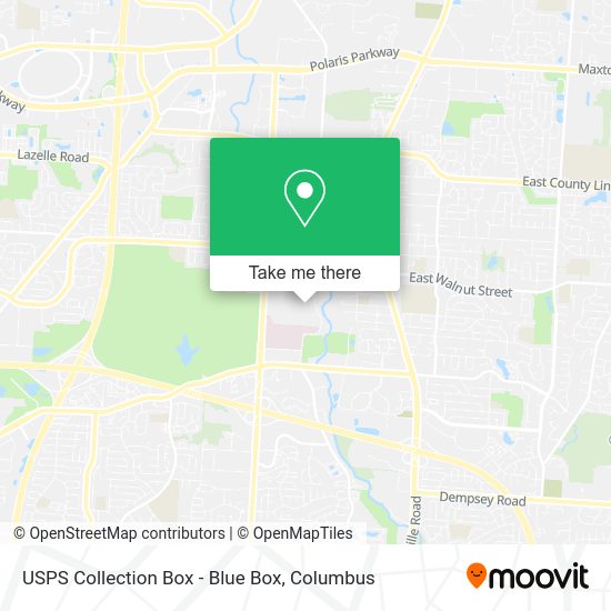 USPS Collection Box - Blue Box map