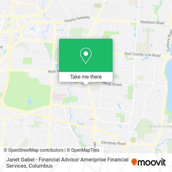 Janet Gabel - Financial Advisor Ameriprise Financial Services map