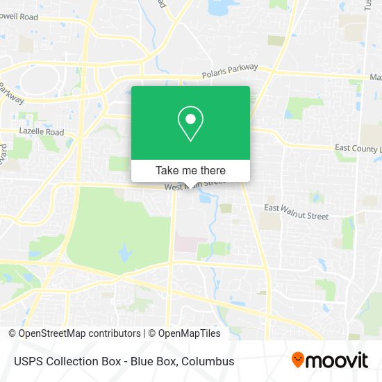 Mapa de USPS Collection Box - Blue Box