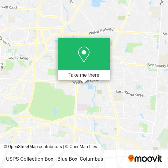 Mapa de USPS Collection Box - Blue Box