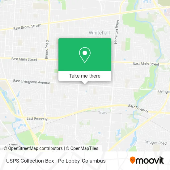 Mapa de USPS Collection Box - Po Lobby
