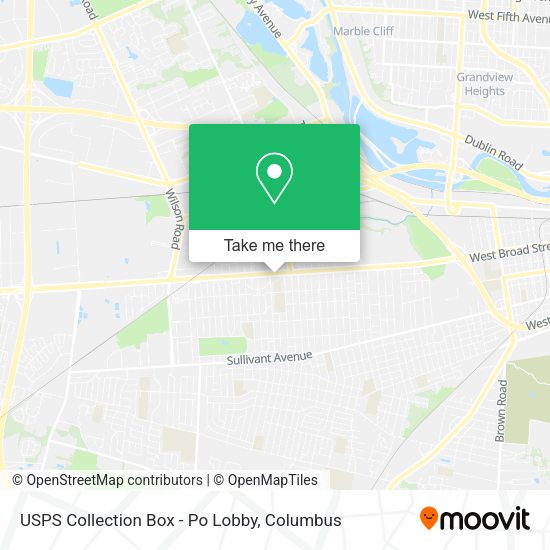 USPS Collection Box - Po Lobby map