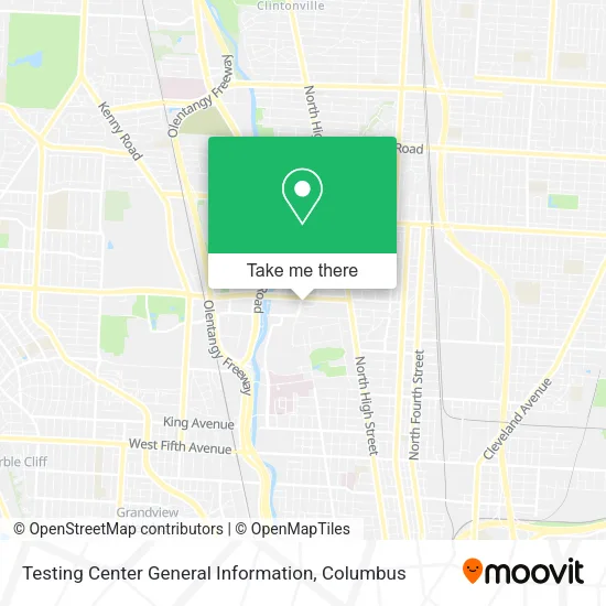 Mapa de Testing Center General Information