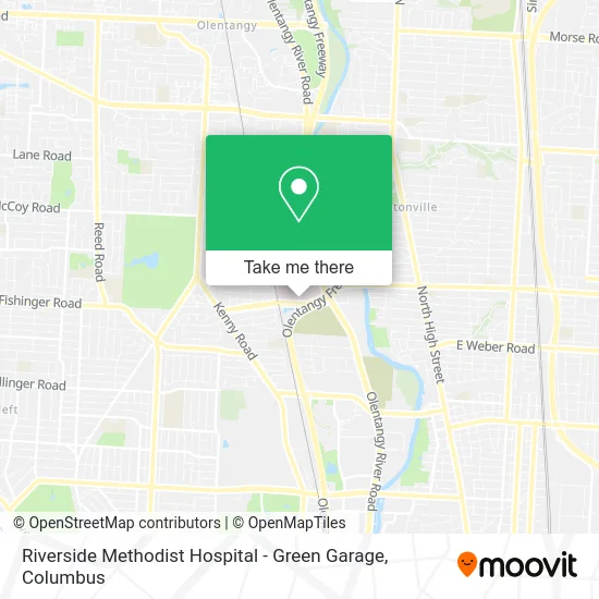 Riverside Methodist Hospital - Green Garage map