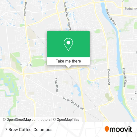 Mapa de 7 Brew Coffee