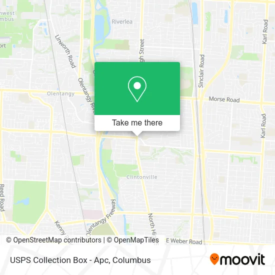 USPS Collection Box - Apc map