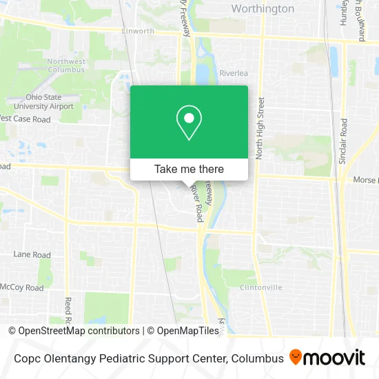 Mapa de Copc Olentangy Pediatric Support Center