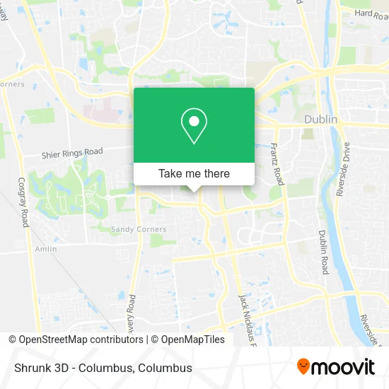 Mapa de Shrunk 3D - Columbus