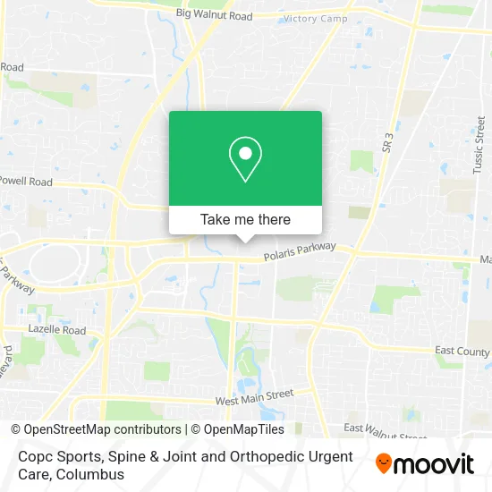 Mapa de Copc Sports, Spine & Joint and Orthopedic Urgent Care