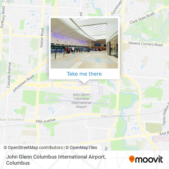 Mapa de John Glenn Columbus International Airport