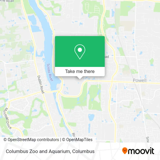 Mapa de Columbus Zoo and Aquarium