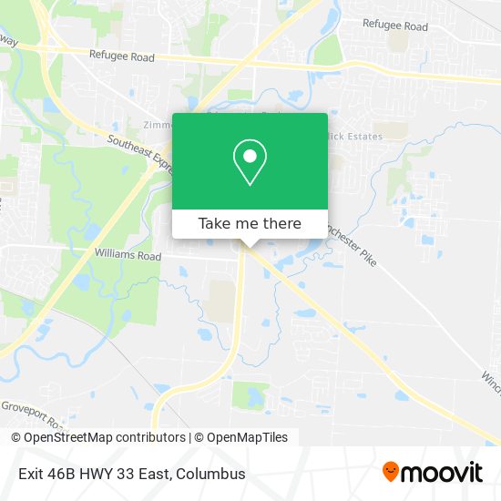 Exit 46B HWY 33 East map