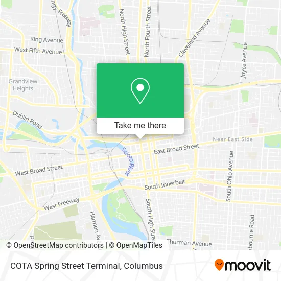 Mapa de COTA Spring Street Terminal