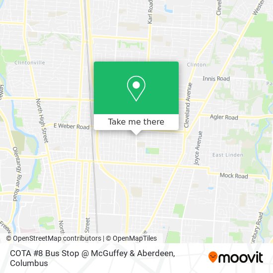 COTA #8 Bus Stop @ McGuffey & Aberdeen map