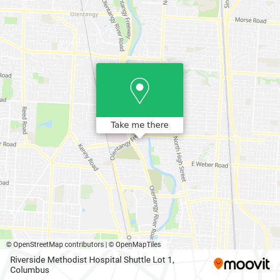 Riverside Methodist Hospital Shuttle Lot 1 map