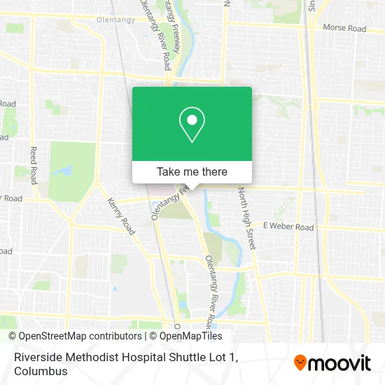 Riverside Methodist Hospital Shuttle Lot 1 map