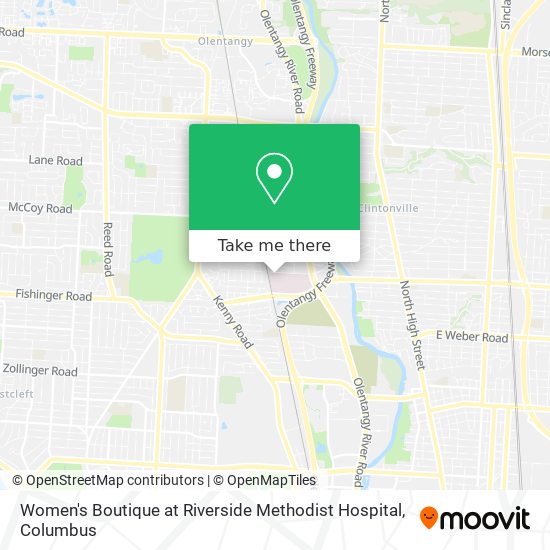 Women's Boutique at Riverside Methodist Hospital map