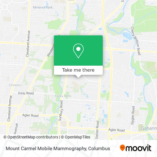 Mount Carmel Mobile Mammography map