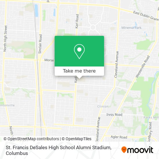 St. Francis DeSales High School Alumni Stadium map